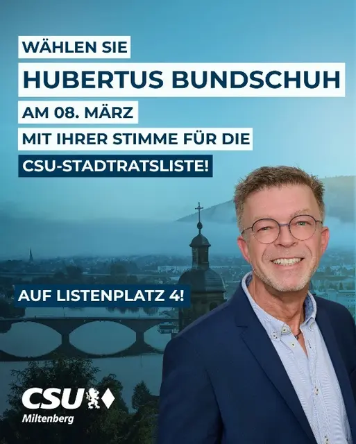 Hubertus Bundschuh, 58, Bäckermeister und langjähriger Stadtrat für eine familienfreundliche Einkaufsstadt mit starker Innenstadt und hoher Lebensqualität