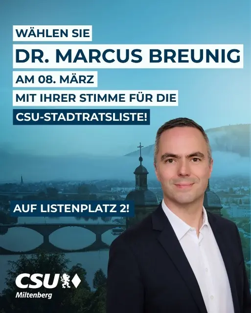 Dr. Marcus Breunig, 43, Chemiker und dreifacher Familienvater - für familiengerechte Schulen, digitale Verwaltung und generationengerechte Entscheidungen. 