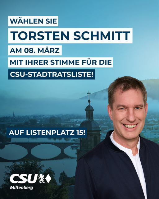 Torsten Schmitt, 58, selbständiger Maler‑ und Lackierermeister, setzt sich als ehrenamtlicher Vorstand der Miltenberger Wohnbaugenossenschaft und des Karatevereins Amorbach für bezahlbaren Wohnraum und vielfältige Freizeitangebote in Miltenberg ein.