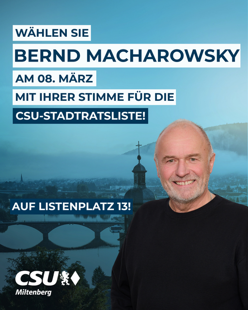 Bernd Macharowsky, 64, Radio‑ und Fernsehtechnikermeister und früherer Inhaber eines Familienbetriebs – kennt die Herausforderungen von Handwerk und Einzelhandel in Miltenberg seit Jahrzehnten aus eigener Erfahrung.