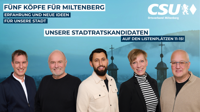 Handwerk, Familien, Technik und Katastrophenschutz – die Kandidatinnen und Kandidaten auf den Listenplätzen 11 bis 15.