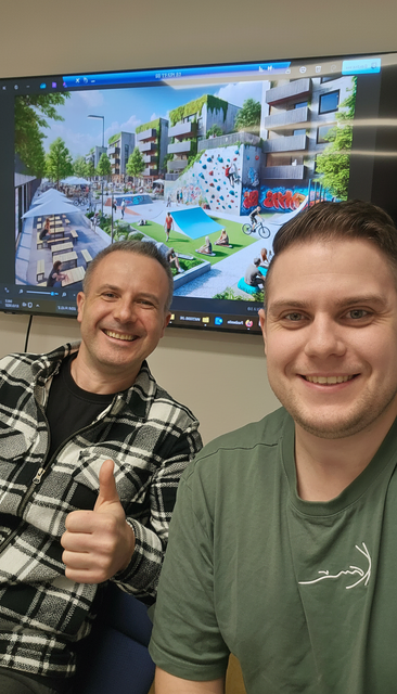 Bürgermeister Christoph Becker und der jüngste Stadtrat von Erlenbach Christoph Grosch