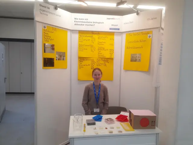 Anika Dürr wurde im Fachgebiet Technik mit ihren ökologischen Klemmbausteine Drittplatzierte und erhielt weitere Preise. 