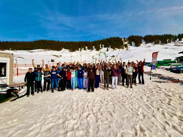 Die RSE-Skibegeisterten bei guter Schneelage und bester Laune! | Foto: Fachschaft Sport