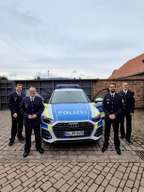 Foto: v.l.n.r. PD Florian Koch, EPHK Michael Zimmer, POK Christoph Müller, PVP Holger Baumbach.
