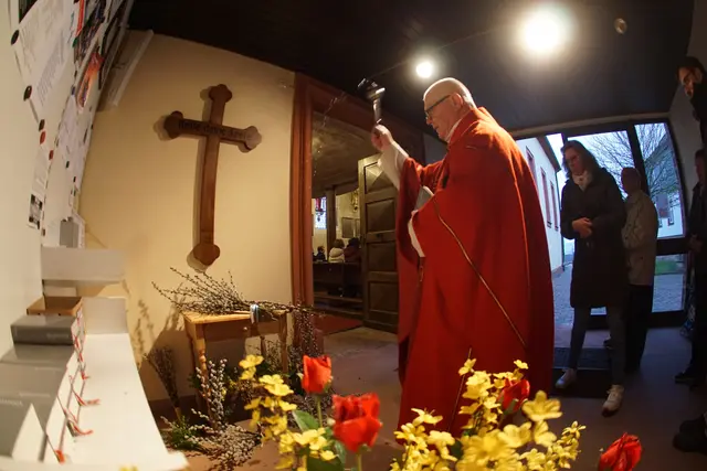 Weihe der Palmzweige in Heppdiel. 