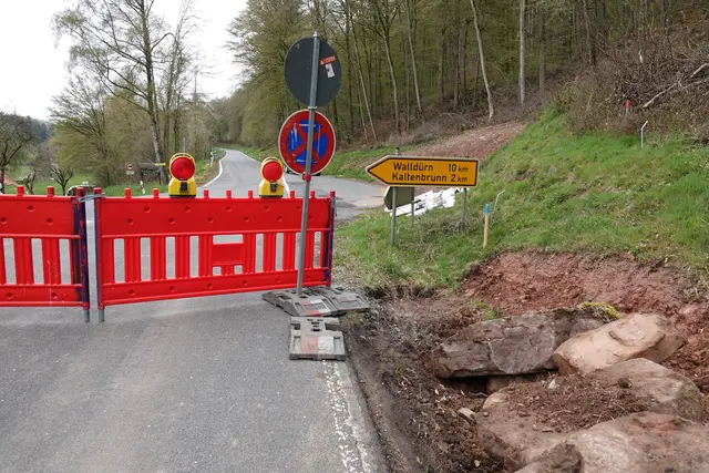Umleitung wegen Straßenbaumaßnahmen im Kaltenbachtal 