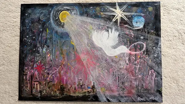 Apokalypse
Öl und Acryl auf Papier, 63 x 44 cm
2021 | Foto: KOOL.