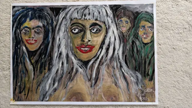 Hexen
Öl und Acryl auf Papier, 63 x 44 cm
2020 | Foto: KOOL.