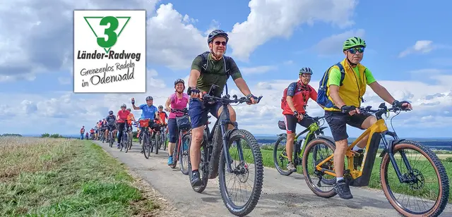 Eine abwechslungsreiche Radtour durch die schöne Landschaft des Odenwaldes erwartet die Teilnehmenden der Drei-Länder-Radtour | Foto: © TG Odenwald
