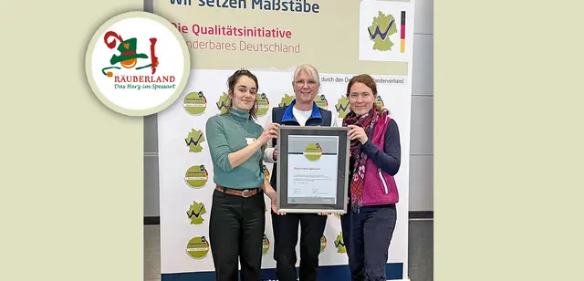 Daria Regozini (Dt. Wanderverband), Andrea Waßmer (TV e.V. RÄUBERLAND), Liane Jordan (Dt. Wanderverband). | Foto: Foto: ©Eva Maria Bloier