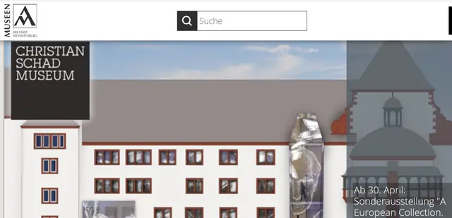 Homepage des Christian-Schad-Museums in Aschaffenburg | Foto: Homepage Schad-Museum Aschaffenburg