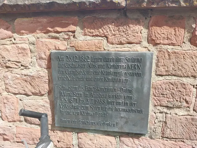 Gedenktafel am Katholischen Kindergarten  | Foto: HVV OBERNBURG 