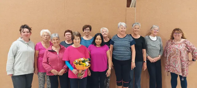 Marlene Meesmann im Kreise ihrer Turn-Frauen | Foto: Turnverein Kleinheubach