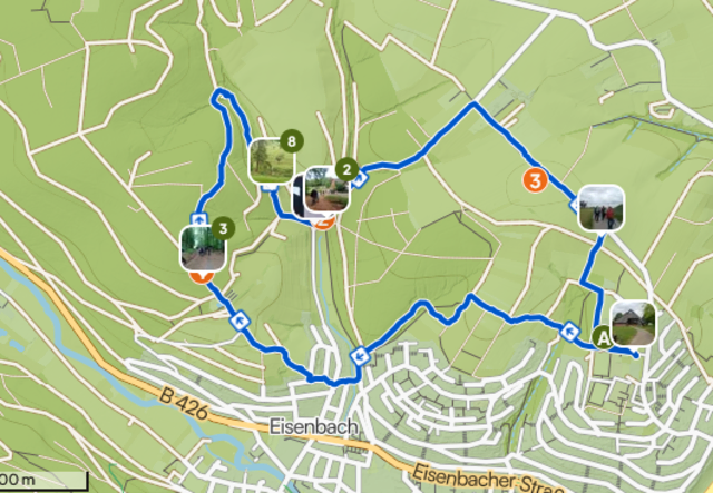ca. 7,5 km Rundweg Eisenbach Hardt und Salztrögstuben Obernburg