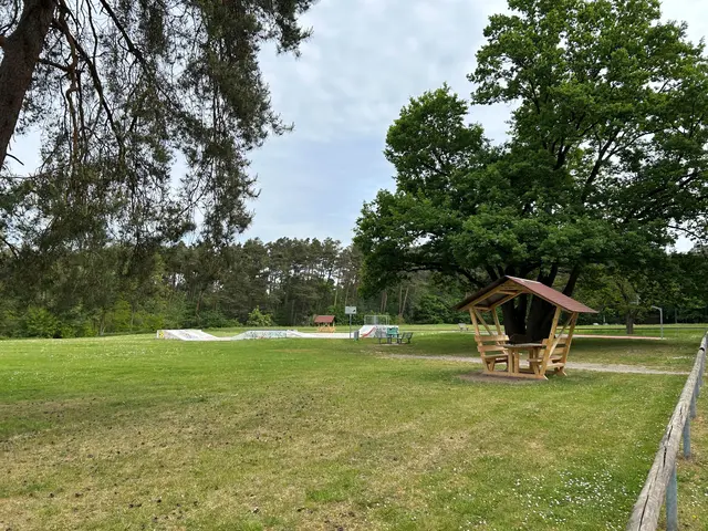 Skateranlage mit den neuen überdachten Sitzbänken in Sulzbach. | Foto: Markt Sulzbach a.Main