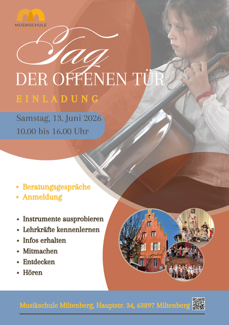 Herzliche Einladung an alle musikinteressierten Kinder, Jugendliche und Erwachsene | Foto: Musiskschule Miltenberg
