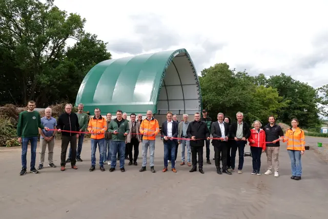 Offizielle Eröffnung des neuen Grüngutplatzes „Bauland“ der Kreislaufwirtschaft Neckar-Odenwald (KWiN) zwischen Osterburken und Rosenberg.

 | Foto: Foto: KWiN