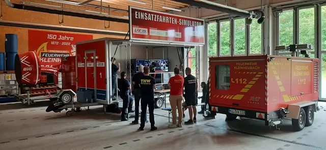 Einweisung am Einsatzfahrsimulator | Foto: THW Miltenberg 