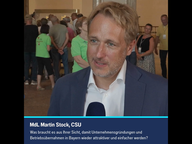 Bild: MdL Stock im Interview mit Plenum TV | Foto: Bürgerbüro MdL Stock