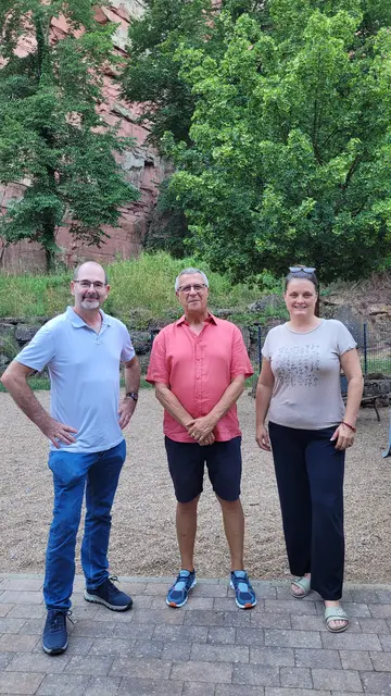 Steffen Paul, Bürgermeister Stadtprozelten, Volker Sebold, Gina Gehrig-Spanlang | Foto: Petra Werthmann
