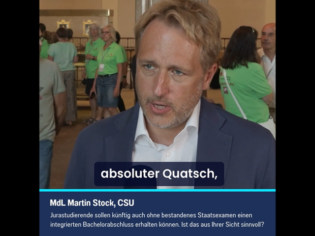 Bild: MdL Stock im Interview mit Plenum TV | Foto: Bürgerbüro MdL Stock
