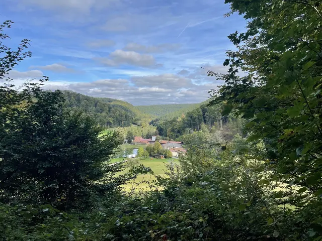 Blick ins Kaltenbachtal und zur Spritzenmühle 