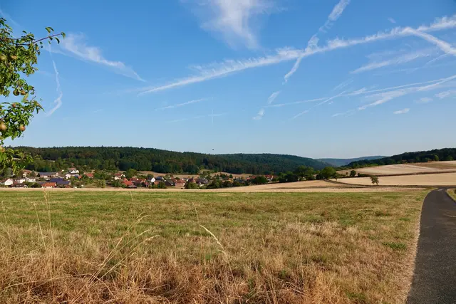 Blick auf Schippach und zur Sebaldsruhe.
