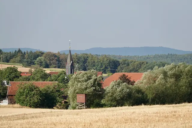 Wenschdorf am frühen Augustmorgen.