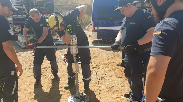 Massive Kräfte wirken, daher ist Teamarbeit gefragt. | Foto: THW Miltenberg