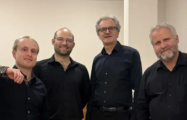 Am 20. September sind das Bibra Guitar Quartet und der Pianist Ermis Theodorakis in der Alten Dorfkirche in Hausen zu hören. | Foto: Bibra Guitar Quartet