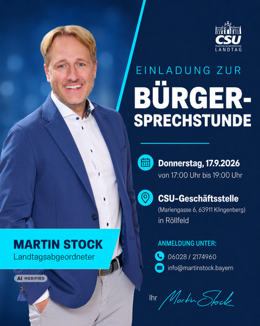 Bild: MdL Martin Stock | Foto: Bürgerbüro MdL Stock