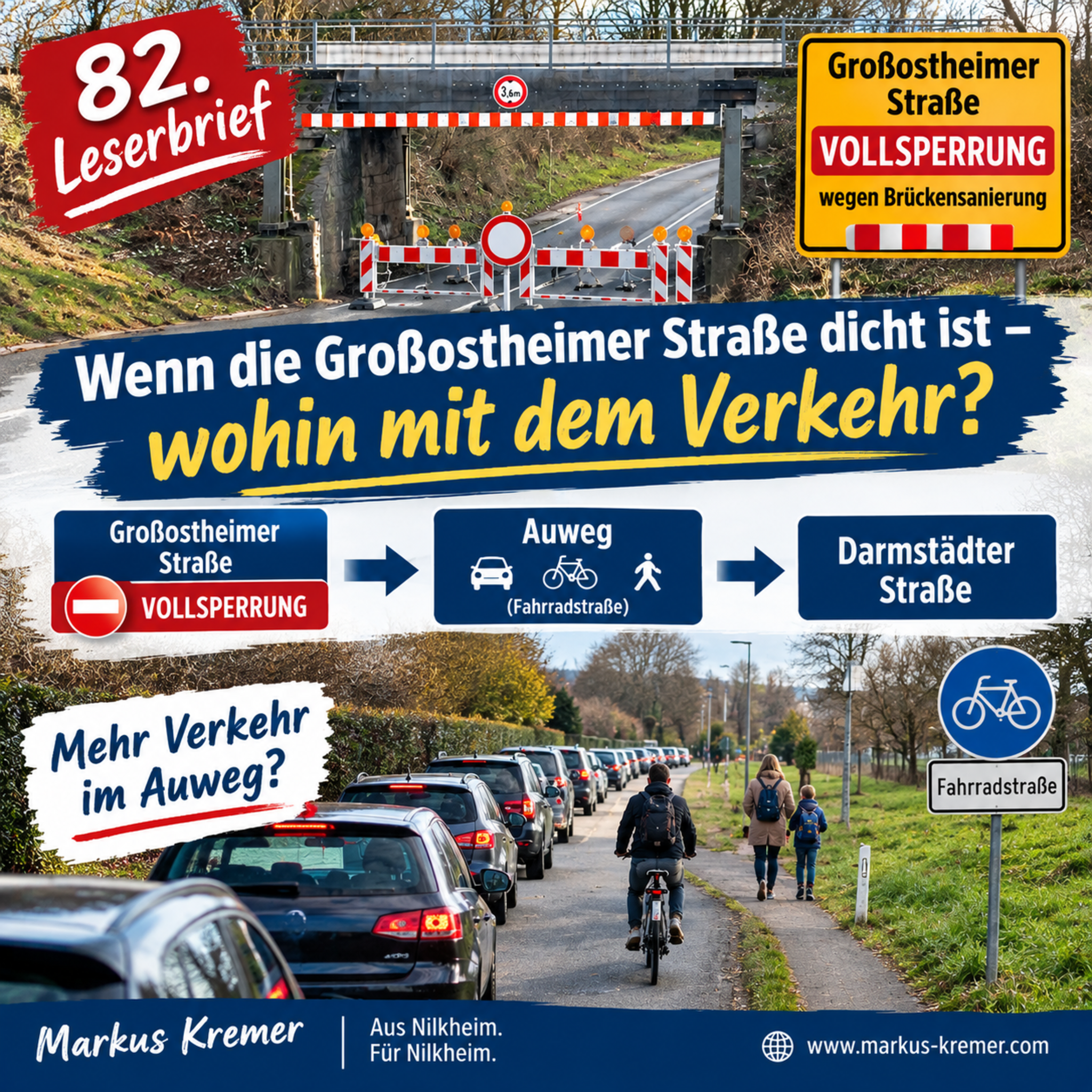 Aus Nilkheim in die Stadt – Markus Kremer meint's: Verkehrskonzept für Nilkheim notwendig