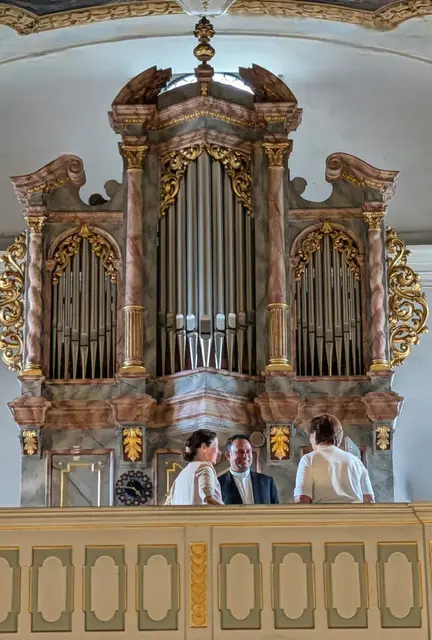 nach dem Konzert, Künstler auf der Empore