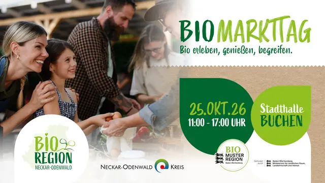 Rund 25 Aussteller präsentieren von 11 bis 17 Uhr regionale Bio-Produkte und allerlei Wissenswertes rund um die Themen Bio, Ernährung und Regionalität.
 | Foto: Bio-Musterregion Neckar-Odenwald