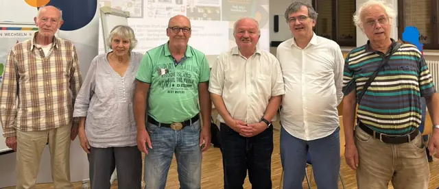 Neuer Vorstand Nord-Süd Forum,v.l Martin Kontek,Beate Kullmann,Wolfgang Winter,Hans Jürgen Fahn,Christian Schauer ,Klaus Kabey | Foto: Fahn