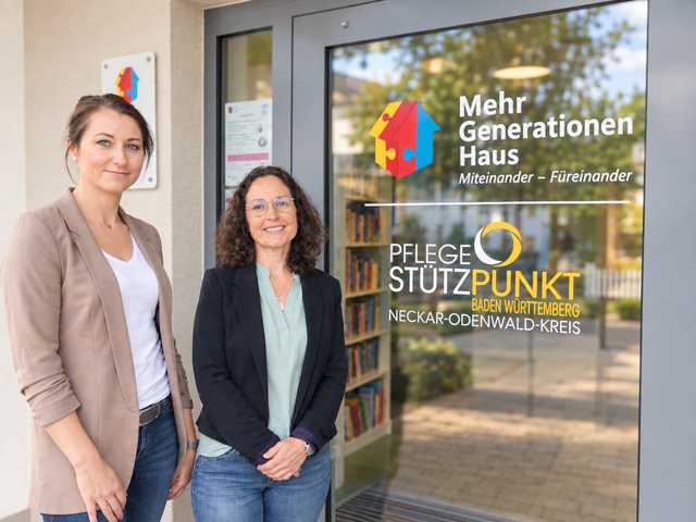 Katharina Burtz (links) und Melanie Schäfer verstärken künftig das Team im Pflegestützpunkt Buchen.

 | Foto: Landratsamt Neckar-Odenwald-Kreis
