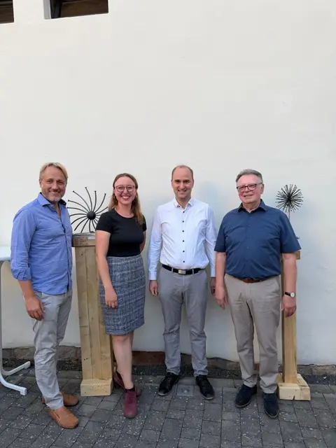 MdL Martin Stock, Lalena Moseler, Erster Bürgermeister Markus Krebs und Norbert Elbert | Foto: Markt Sulzbach a.Main