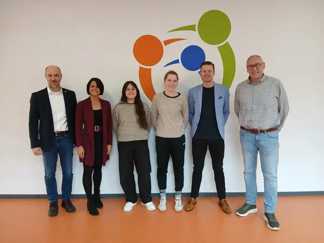 v.l.n.r.: Stefan Grimm, Daniela Taranto, Aliyah Quenzer, Helena Weihbrecht, Steven Bundschuh, Bernhard Bischof