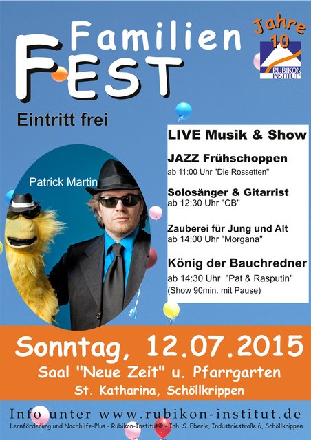 Werbeplakat zu Familienfest