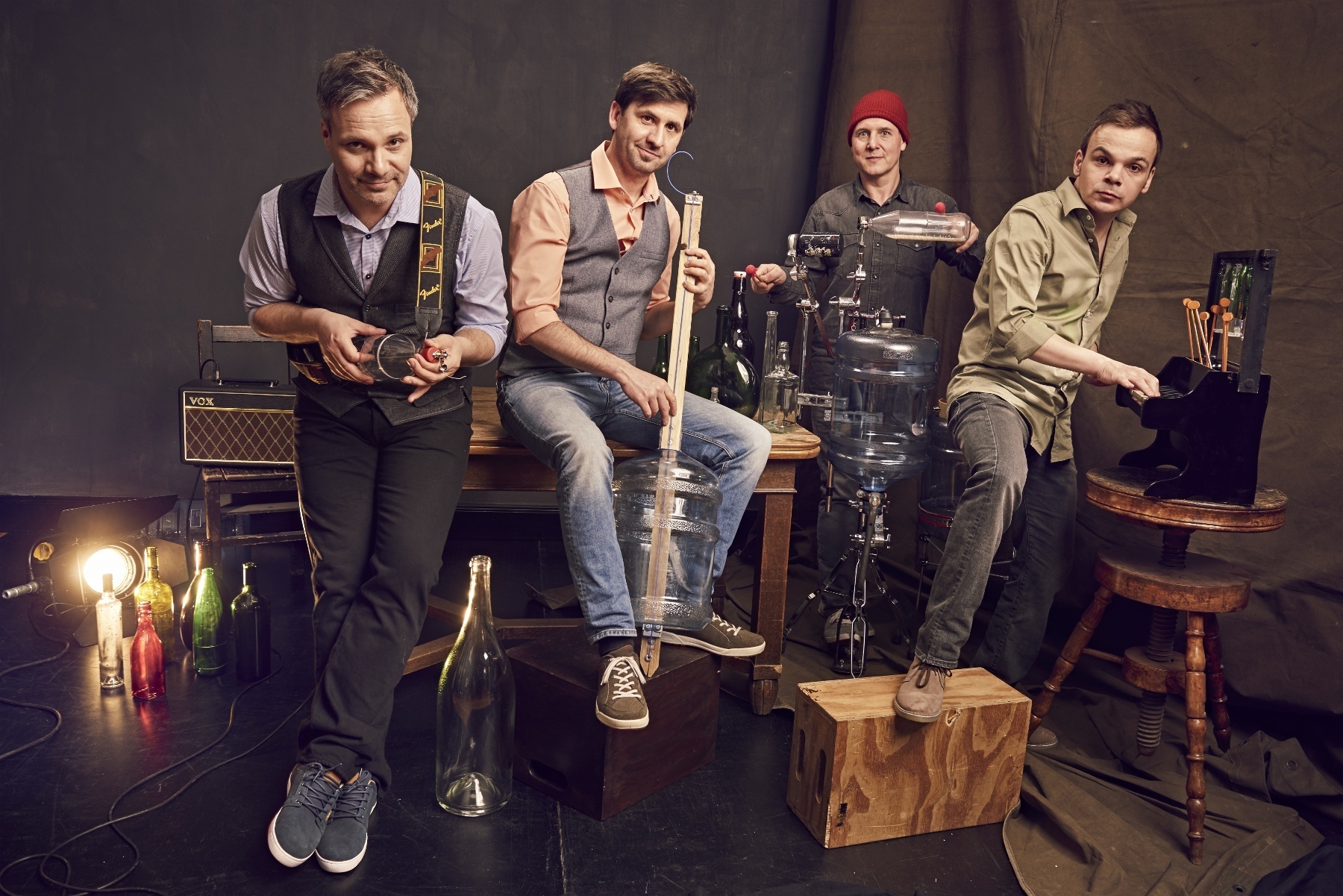 Flaschmob, so der Programmtitel der vier Jungs von GlasBlasSing