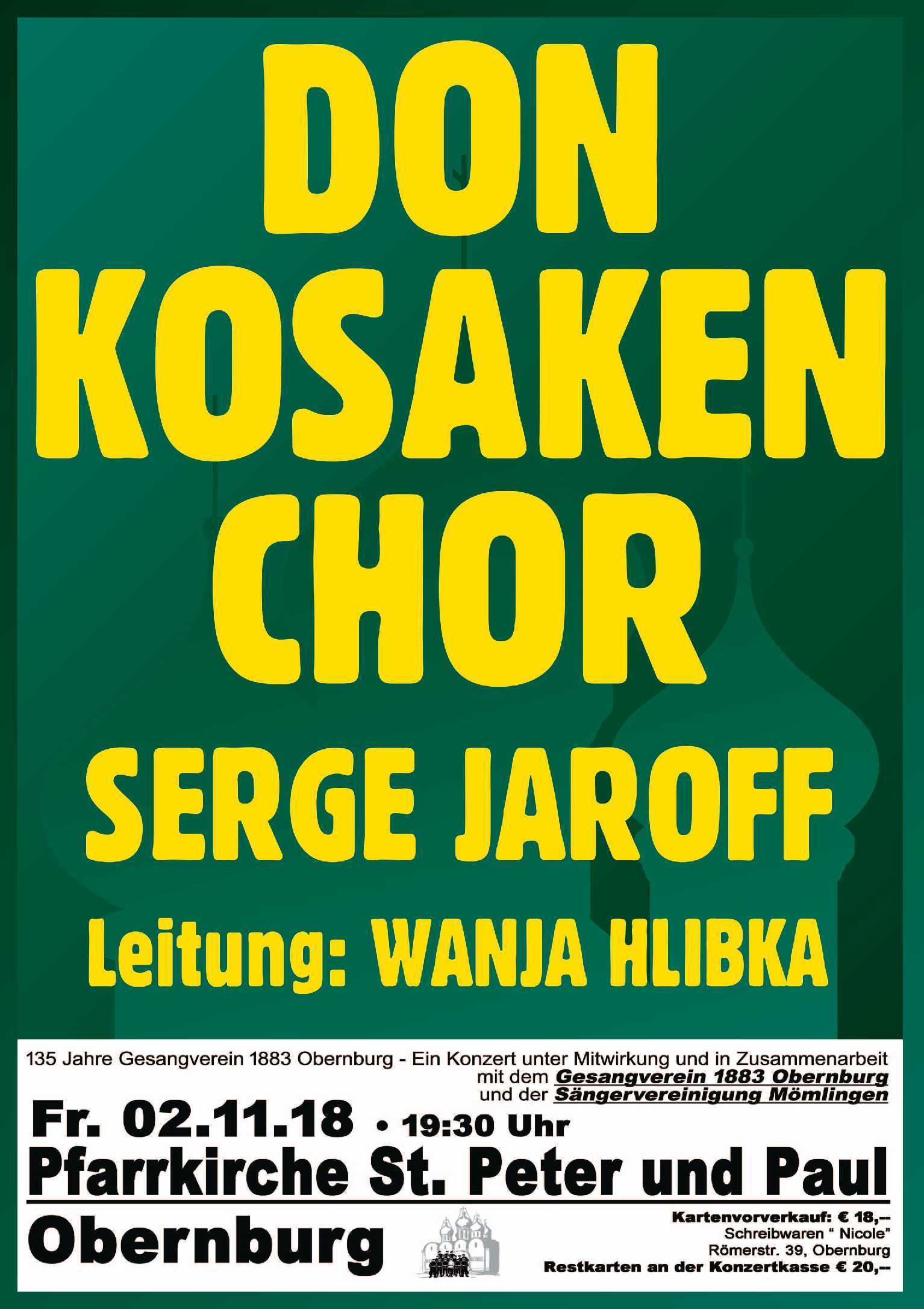 Weltberühmt, stimmgewaltig, einzigartig: Der Don Kosaken Chor Serge Jaroff®