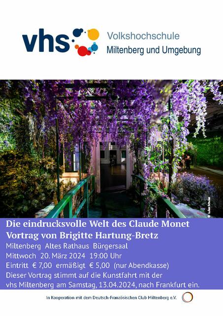 Ausstellungsplakat Immersive Ausstellung Claude Monet | Foto: Lukas Schulze