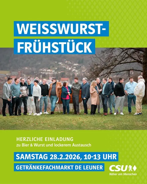 Infostand CSU Amorbach - Weisswurstfrühstück | Foto: Philip Spoerer