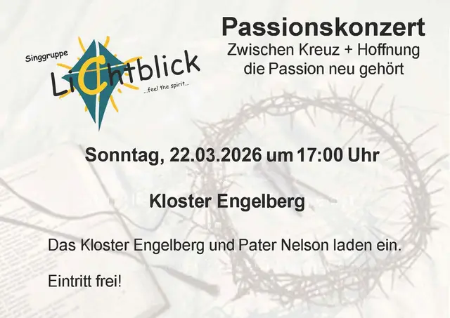 Flyer Passionskonzert | Foto: Singgruppe Lichtblick, Wolfgang Fischer