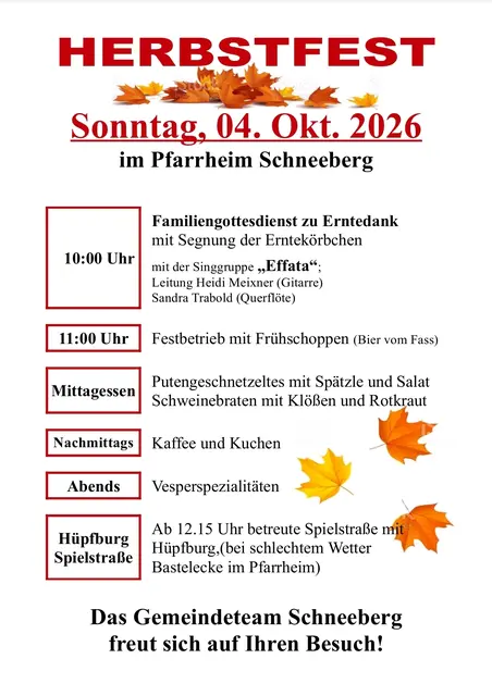 Programm für das Herbstfest  | Foto: Erika Büchler 